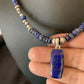 Native American Navajo Blue Lapis Pendant Necklace | Sterling Silver | 12248