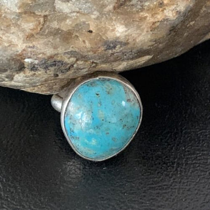 Navajo Blue Kingman Turquoise Ring | Sterling Silver | Sz 5 | Authentic Native American Handmade | 10215