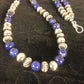 Native American Men's Lapis Necklace | Navajo Sterling Silver | 22" | 8531