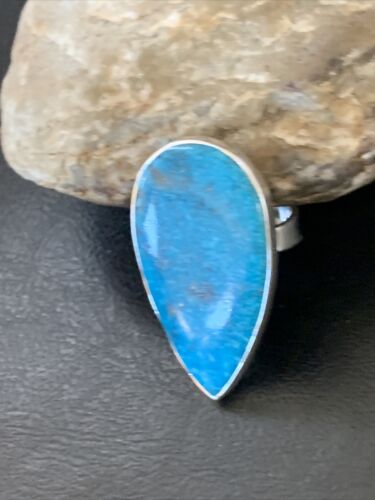Navajo Blue Kingman Turquoise Ring | Sterling Silver | Sz 7 | Authentic Native American Handmade | 11813