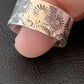Native American Men's Wide Band Ring | Navajo Stamped Sterling Silver | Sz 11.5 | 10968