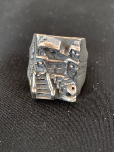 Native American Pueblo Cast Sterling Silver Ring | Sz 14 | 13482