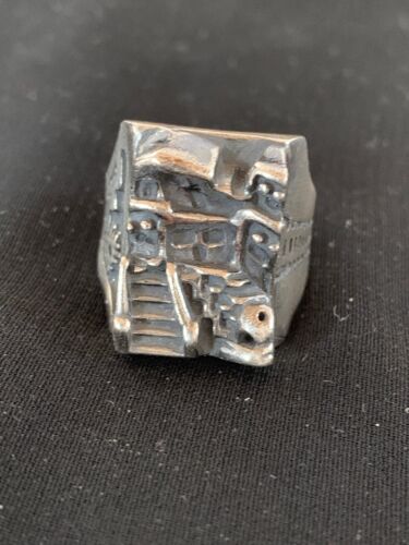 Native American Pueblo Cast Sterling Silver Ring | Sz 10 | Authentic Handmade | 13474 - Masha USA