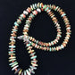 Native American Navajo Green Turquoise Spiny Necklace | Sterling Silver | 28" | 10060