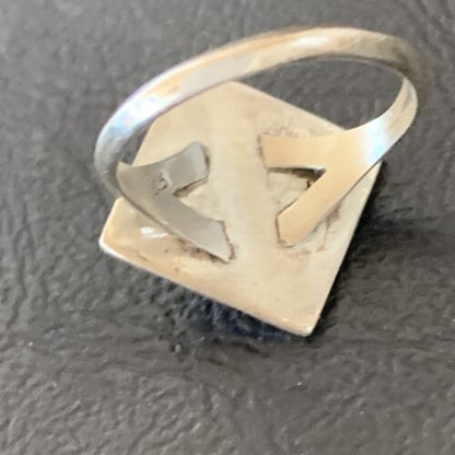Navajo Blue Turquoise Sugilite Inlay Ring | Sz 6.5 | Sterling Silver | Authentic Native American Handmade | 11282