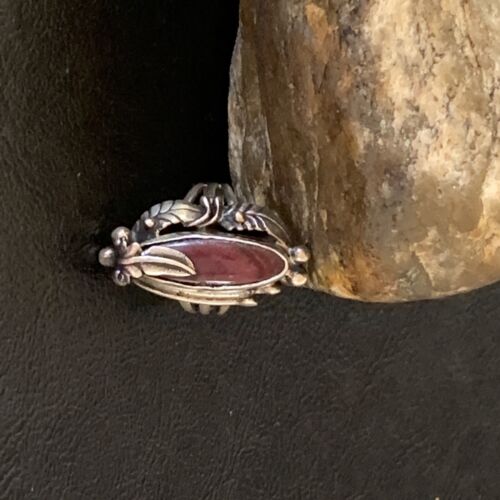 Navajo Purple Spiny Oyster Ring | Sterling Silver | Sz 6 | Authentic Native American Handmade | 10836