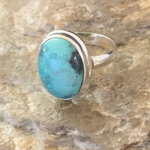 Navajo Blue Turquoise Ring | Sterling Silver | Sz 6 | Authentic Native American Handmade | 11430