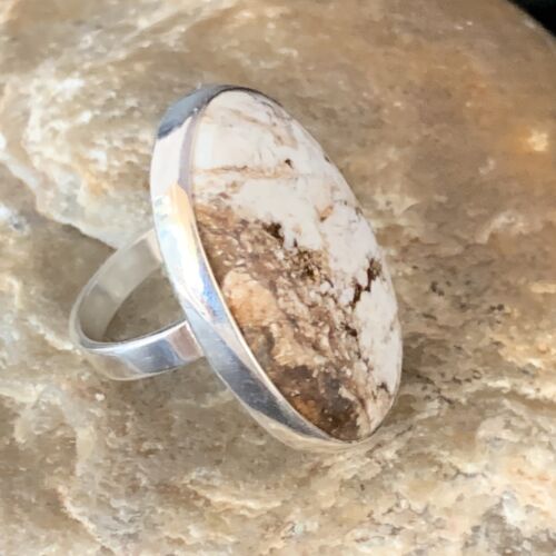 Native American Women's Wild Horse Turquoise Ring | Sz 8 | Sterling Silver | 14029