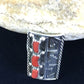 Navajo Red Coral Ring | Sterling Silver | Sz 9 | Authentic Native American Multi-Stone | 10092