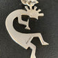 Navajo Kokopelli Pendant | Stamped Sterling Silver | 2.25" | Authentic Native American Handmade | 13682