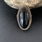 Native American Old Pawn Navajo Black Onyx Ring | Sterling Silver | Sz 7 | 11947