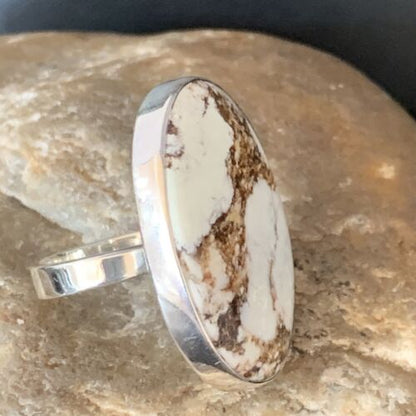 Native American Women's Wild Horse Turquoise Ring | Sz 8 | Sterling Silver | 14028