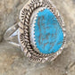 Southwestern Navajo Blue Kingman Turquoise Ring | Sterling Silver | Sz 8 | 12211