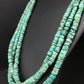Native American Sterling Silver 3-Strand Turquoise Heishi Necklace | 27" | 6mm Beads | 1138