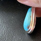 Navajo Blue Bisbee Turquoise Pendant | Sterling Silver | 1" | Authentic Native American Handmade | 1628