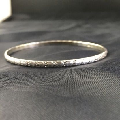Southwestern Navajo Stamped Cuff Bracelet | Sterling Silver | Authentic Native American Handmade | 10254