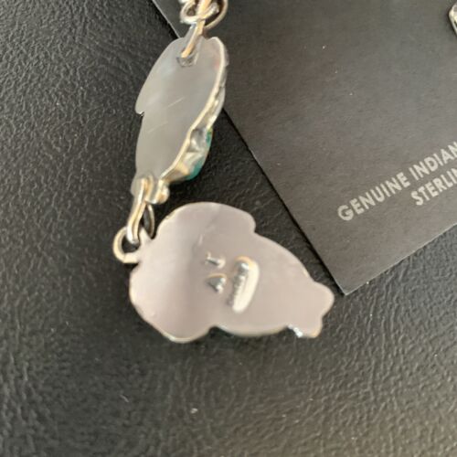 Navajo Sonoran Gold Turquoise Earrings | Sterling Silver | 3 Dangle | Authentic Native American Handmade | 13922