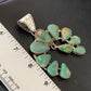 Navajo Green Royston Turquoise Pendant | Authentic Native American Sterling Silver | Naja | 12104