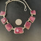 Lariat Necklace with Purple Spiny Oyster Choker Pendant | Sterling Silver | 20" | 13791