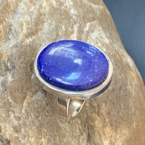 Navajo Blue Lapis Lazuli Ring | Sterling Silver | Sz 6 | Authentic Native American Handmade | 10403