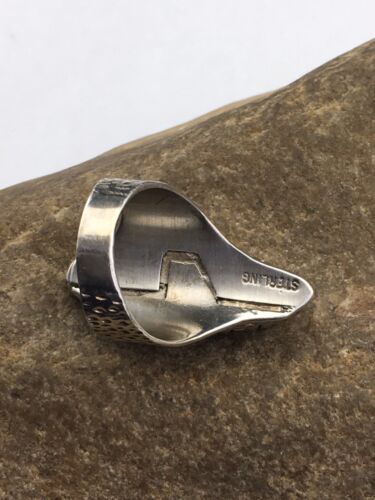 Native American Women's Navajo Opal & Turquoise Inlay Ring | Sterling Silver | Sz 6.5 | 1606