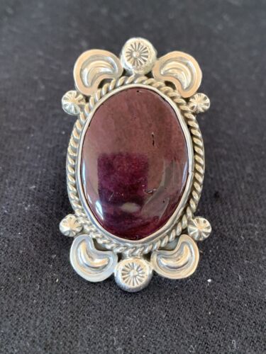 Southwestern Men's Sterling Silver Purple Spiny Oyster Ring | Sz 8.5 | 427