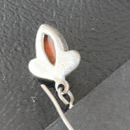 Navajo Orange Spiny Oyster Earrings | Sterling Silver | Authentic Native American Handmade | 12830 - Masha USA