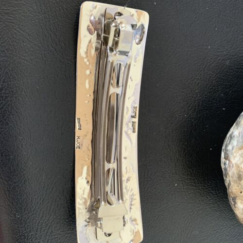 Southwestern Sterling Silver Stamped Navajo Hair Barrette | Handmade | 4" | 1213