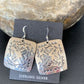 Navajo Sterling Silver Stamped Dangle Earrings | Authentic Native American Handmade | 1657