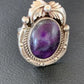 Native American Navajo Sterling Silver Purple Sugilite Ring | Sz 10 | 10444