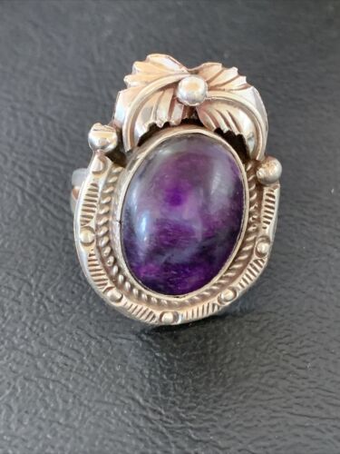 Native American Navajo Sterling Silver Purple Sugilite Ring | Sz 10 | 10444