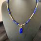 Native American Navajo Blue Lapis Pendant Necklace | Sterling Silver | Authentic Handmade | 11670