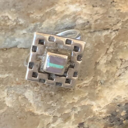 Navajo Blue Turquoise Sugilite Inlay Ring | Sz 5.5 | Sterling Silver | Authentic Native American Handmade | 11285