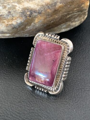 Native American Navajo Purple Spiny Oyster Ring | Sterling Silver | Sz 5 | 1772