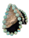 Native American Navajo Pearls Royston Turquoise Necklace | Sterling Silver | 20" | 1379