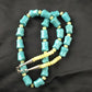 Navajo Blue Turquoise Spiny Oyster Necklace | Sterling Silver | 19" | Authentic Native American Handmade | 10121
