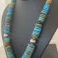 Navajo Graduated Blue Green Turquoise Necklace | Sterling Silver | Authentic Native American | 21" | 606