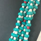 Men's Pueblo Santo Domingo 5-Strand Turquoise Coral Necklace | Sterling Silver | Native American Handmade | 8450