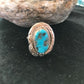 Native American Navajo Kingman Turquoise Ring | Sterling Silver | Sz 8