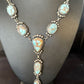 Navajo Golden Hills Turquoise Lariat Necklace | Sterling Silver | Authentic Native American Handmade | 14407