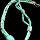 Navajo Blue Turquoise Sterling Silver Necklace | Inlay Pendant 24" | Native American Southwestern | 3360