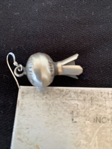 Native American Navajo Pearls Naja Earrings | Sterling Silver | 1" | 1043 - Masha USA