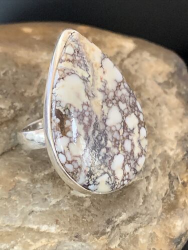 Navajo Wild Horse Turquoise Ring | Sterling Silver | Sz 7 | Authentic Native American Handmade | 10502