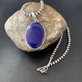 Native American Navajo Blue Lapis Pendant Necklace | Sterling Silver | 11718