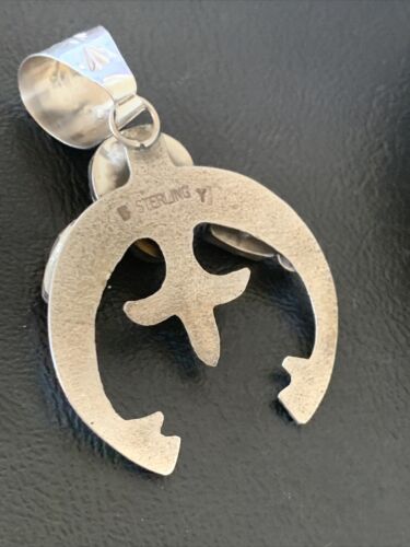 Navajo White Buffalo Turquoise Coral Naja Pendant | Sterling Silver | Authentic Native American Handmade | 11574 - Masha USA