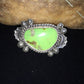 Native American Navajo Green Gaspeite Ring | Sterling Silver | Sz 6 | 1807