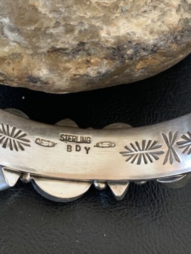 Navajo Purple Spiny Oyster Row Cuff Bracelet | Sterling Silver | Authentic Native American Handmade | 1406