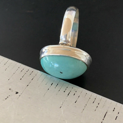 Navajo Kingman Blue Turquoise Ring | Sterling Silver | Sz 6 | Authentic Native American Handmade | 11425