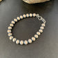 Native American Navajo Pearls Bracelet | 7mm Beads | 7" Sterling Silver | Authentic Handmade | 14180