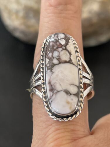 Southwestern Navajo Wild Horse Turquoise Ring | Sterling Silver | Sz 11 | 01878